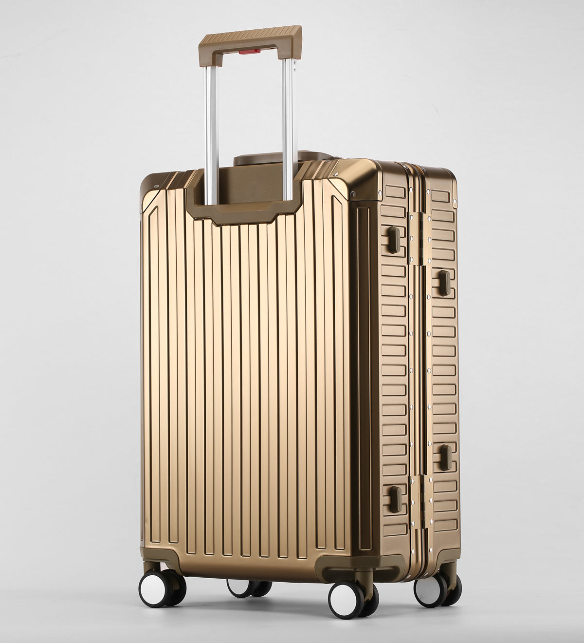 MONO CHECKED SUITCASE GOLD | ALUMINUM
