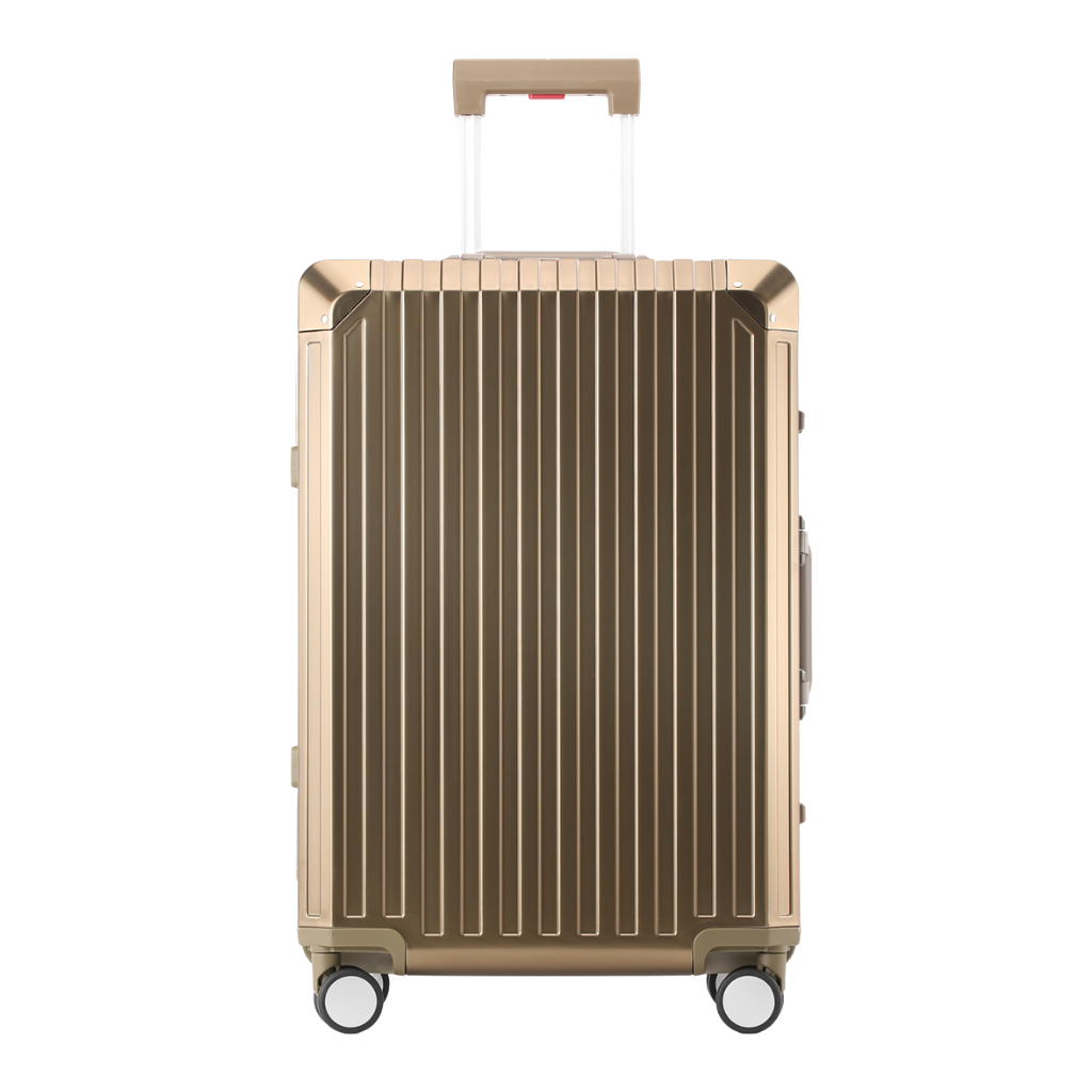 MONO CHECKED SUITCASE GOLD | ALUMINUM