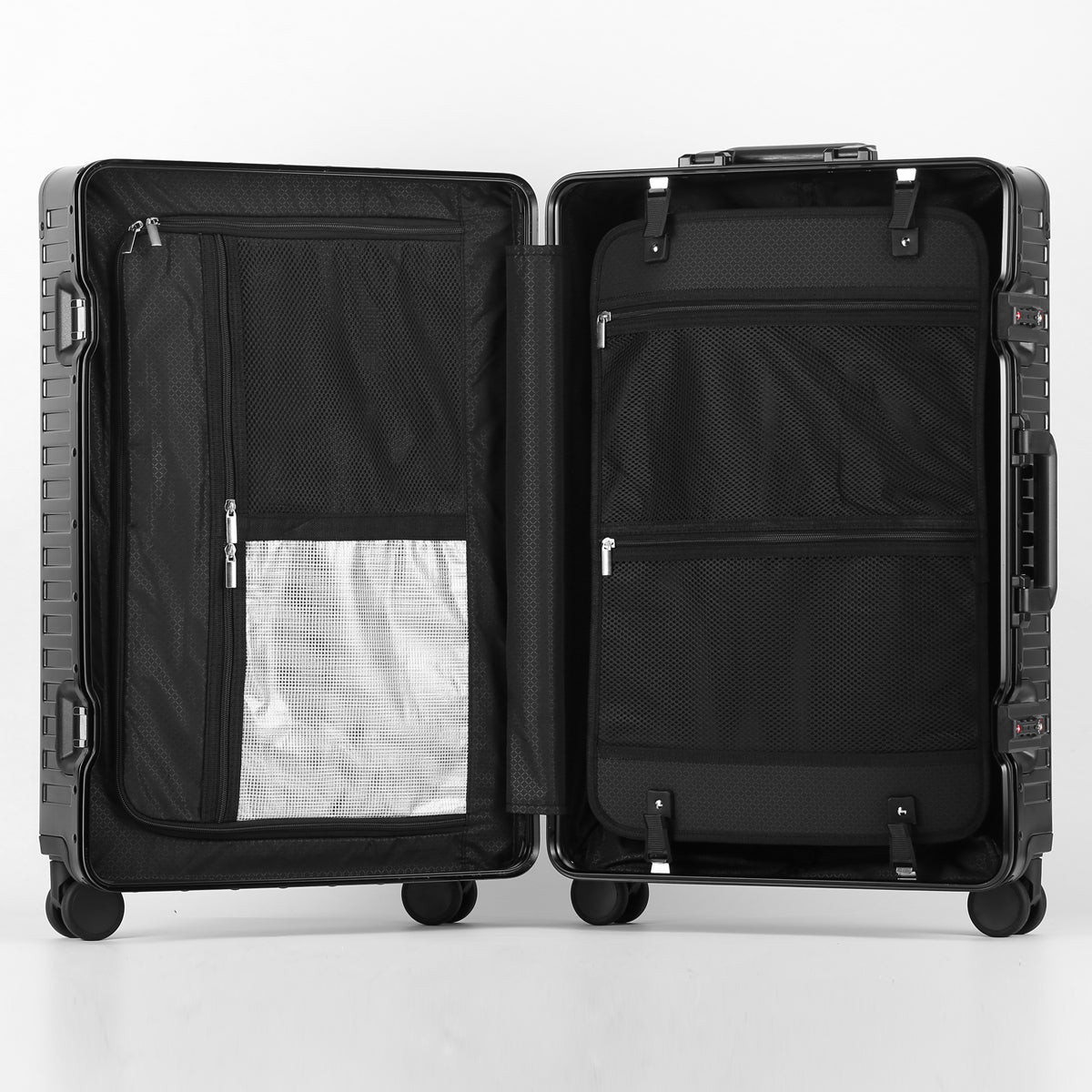MONO CHECKED SUITCASE GOLD | ALUMINUM