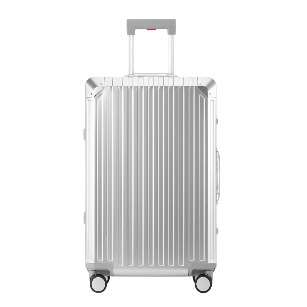 MONO CHECKED SUITCASE SILVER | ALUMINUM